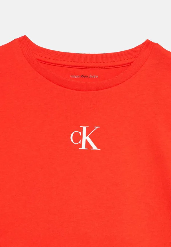 Базовая футболка свободного кроя с логотипом Calvin Klein Jeans, Orange — фото 4