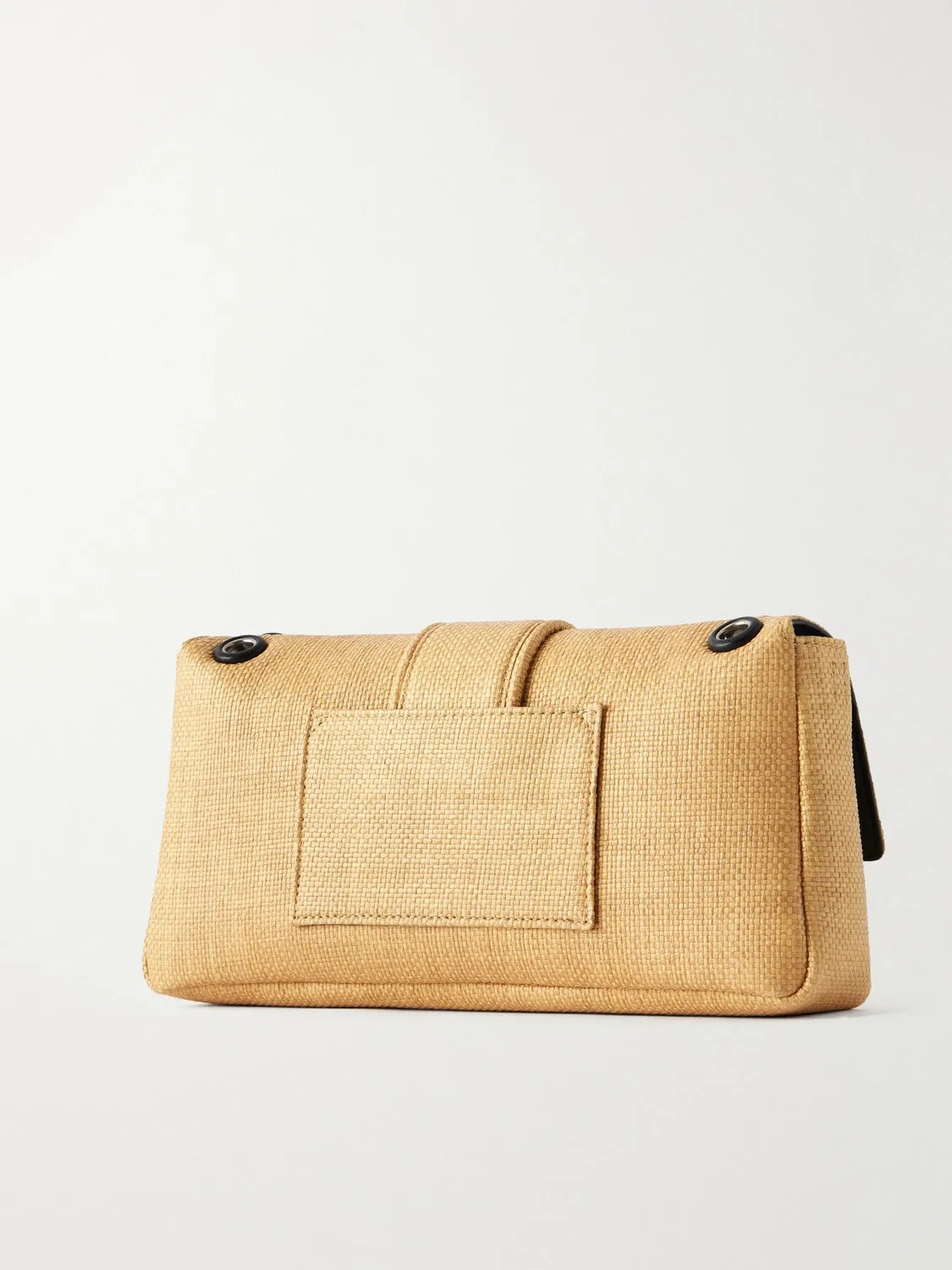 Наплечная сумка Le Bambino Chaîne c эффектом рафии JACQUEMUS, бежевый — фото 4