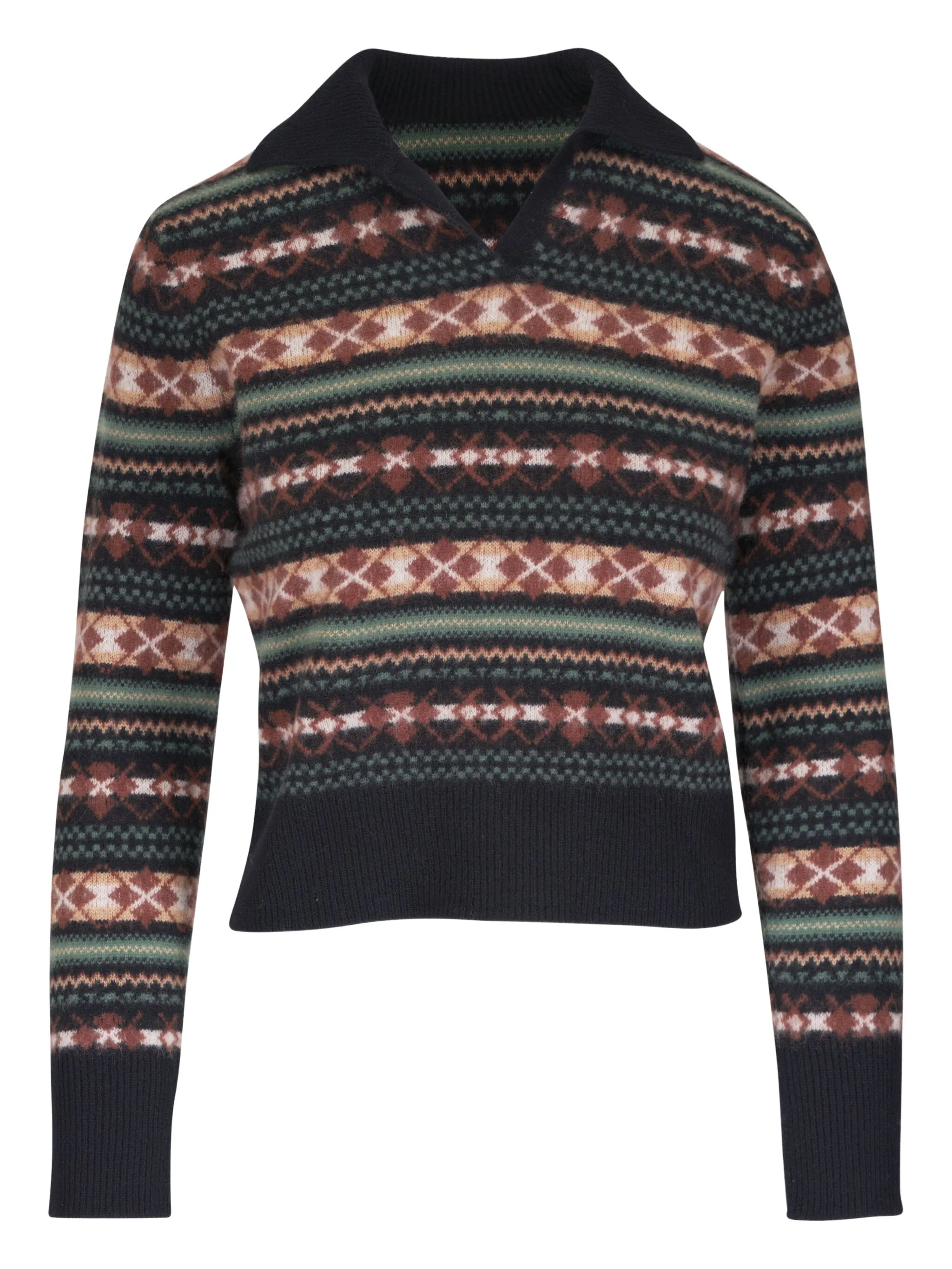 

Свитер с узором Vince, черный