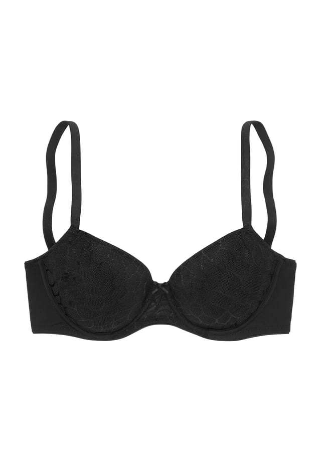 

Бюстгальтер с чашечками Perfect Basics бантиками и косточками Lascana, черный