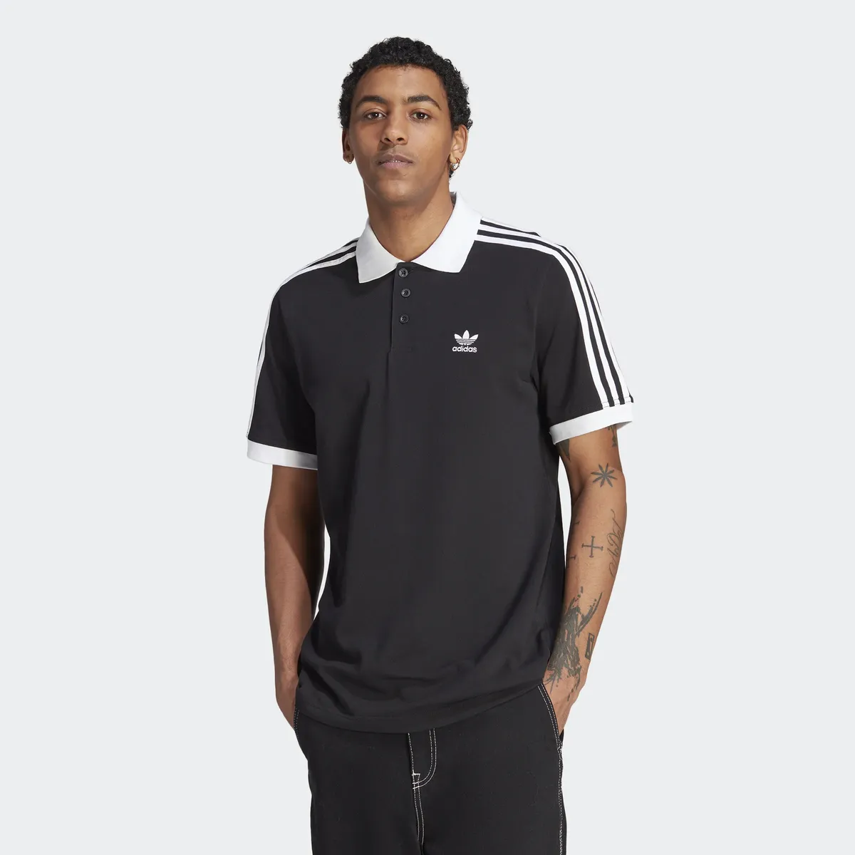 

Рубашка-поло Adidas Originals "3-STRIPE POLO", черный