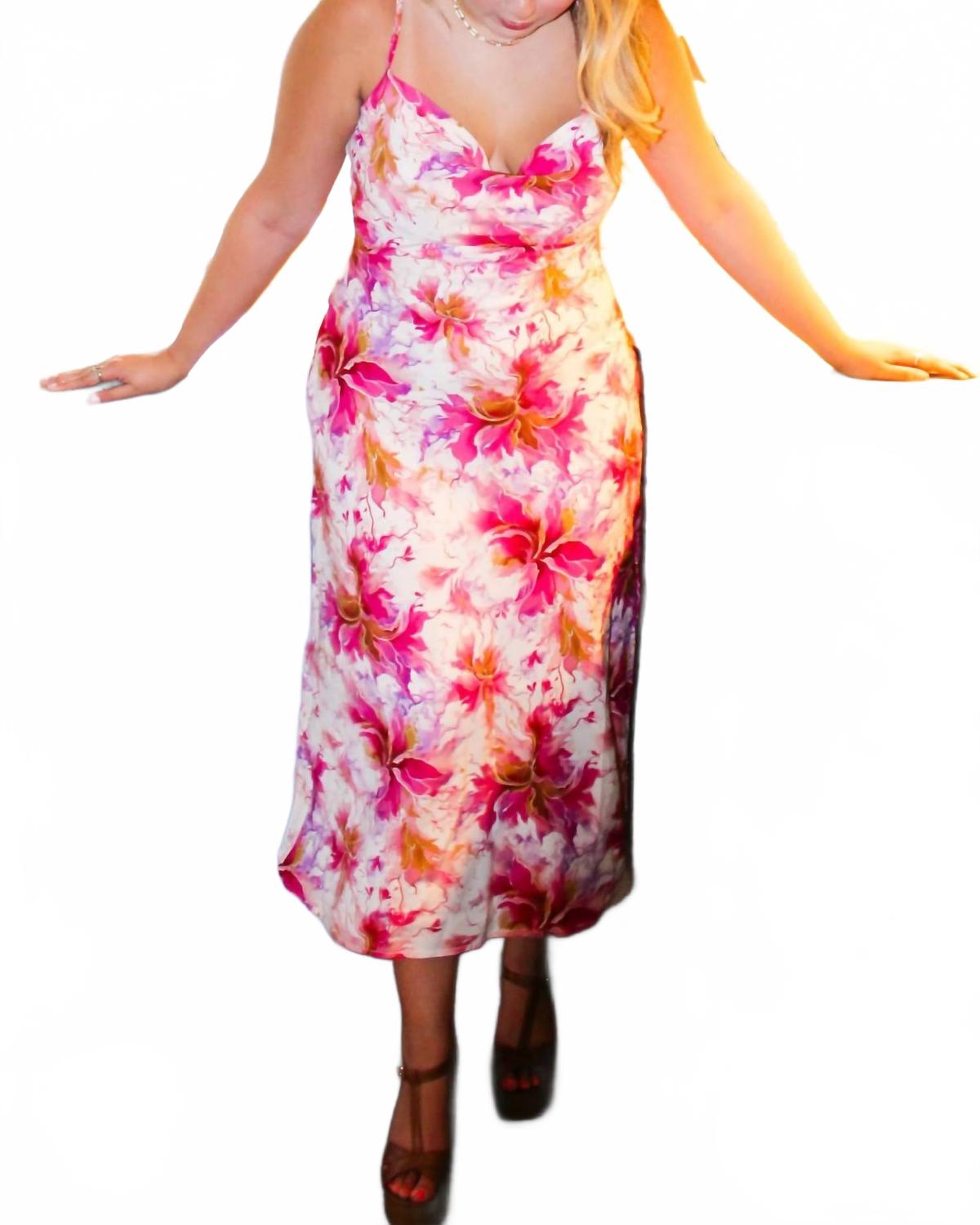 

София Макси платье в розовом мульти Baevely by Wellmade