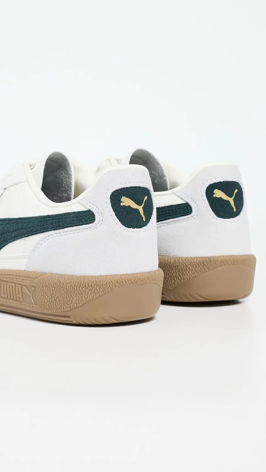 Мужские кожаные туфли Puma Palermo, белый/зеленый — фото 4