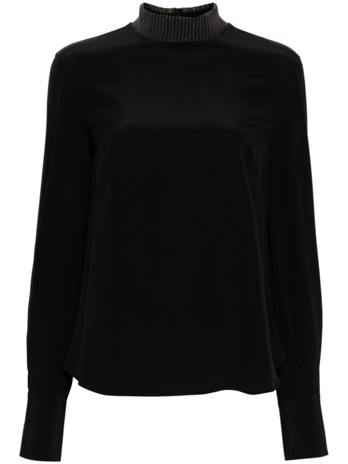 

Brunello Cucinelli блузка с декором Monili, черный