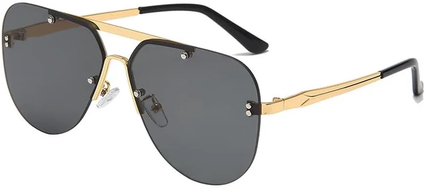 

Безободковые солнцезащитные очки из сплава для мужчин, модные солнцезащитные очки для женщин, ретро-классические очки для вождения, летние аксессуары HVTVTLA, C1