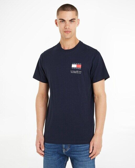 

Мужская футболка узкого кроя с короткими рукавами Tommy Jeans, темно-синий