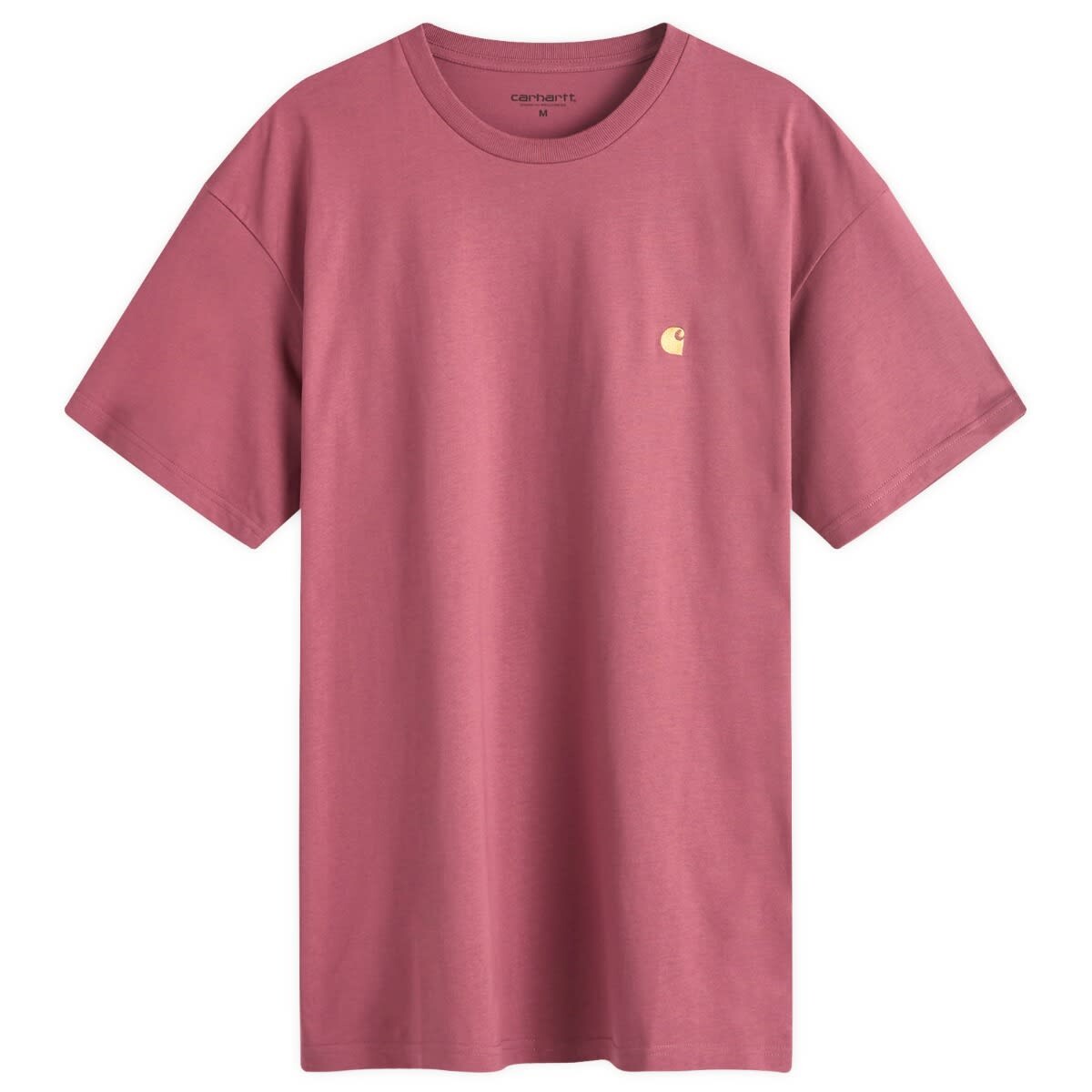 

Футболка Carhartt Wip Chase T-Shirt, цвет Dusty Fuchsia & Gold