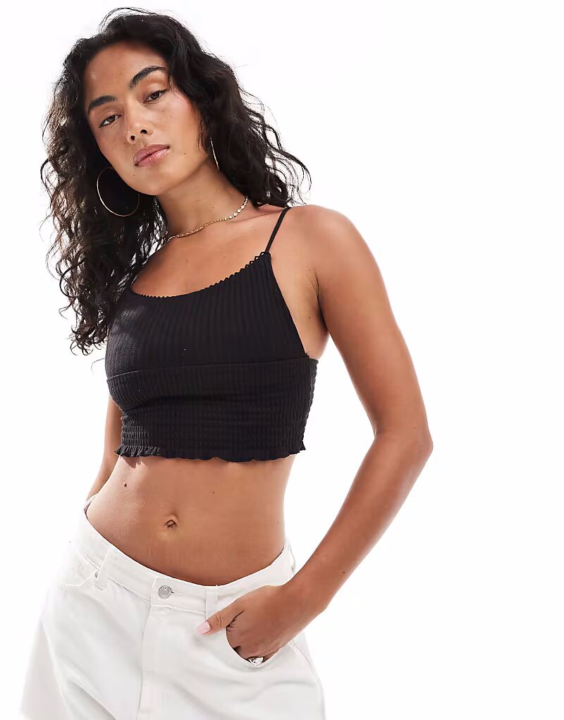 

Топ Chloe черного цвета с присборенной отделкой Cotton On