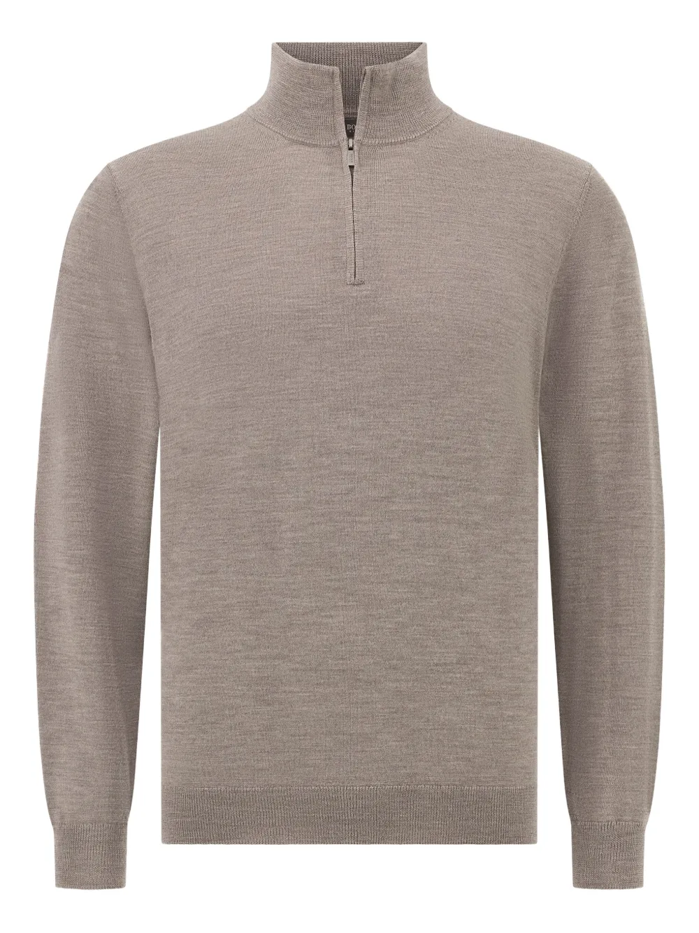 

Джемпер с полуворотником на молнии из мериносовой шерсти Boggi Milano, нейтральный