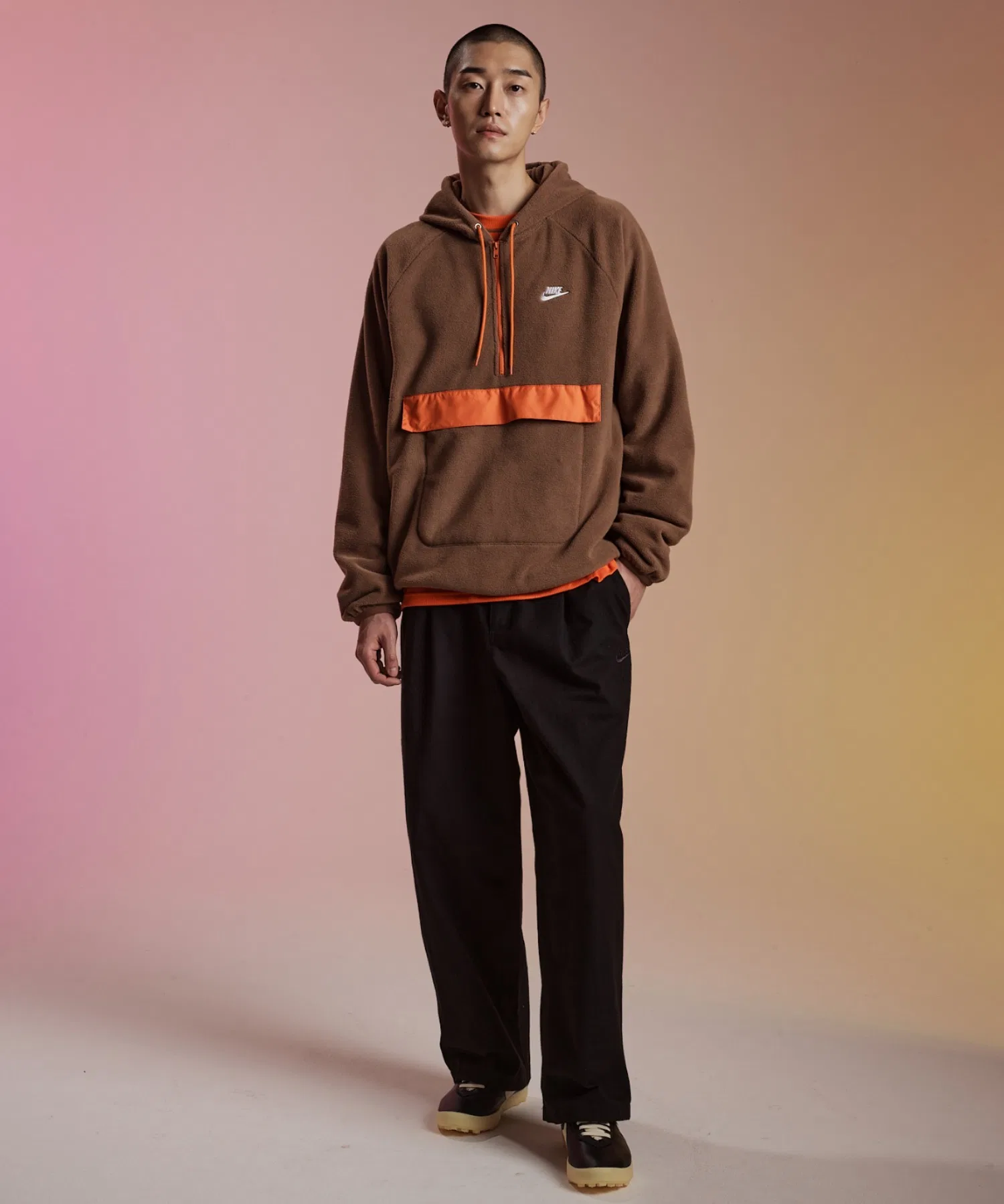 Мужские хлопковые брюки-баллоны NIKE Club чёрные — фото 2