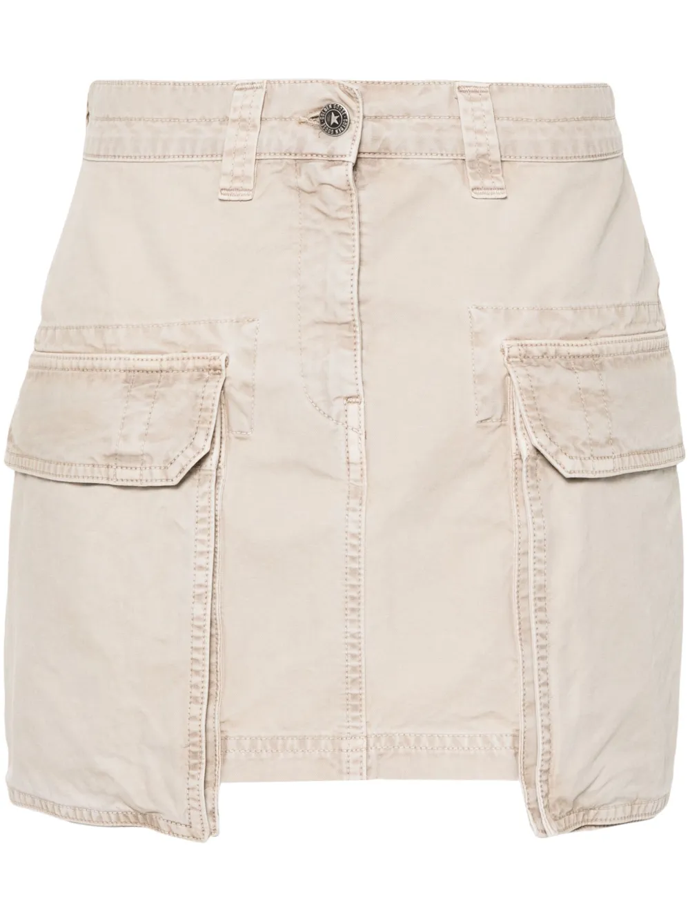 

Юбка мини с эффектом потертости GOLDEN GOOSE, нейтральный