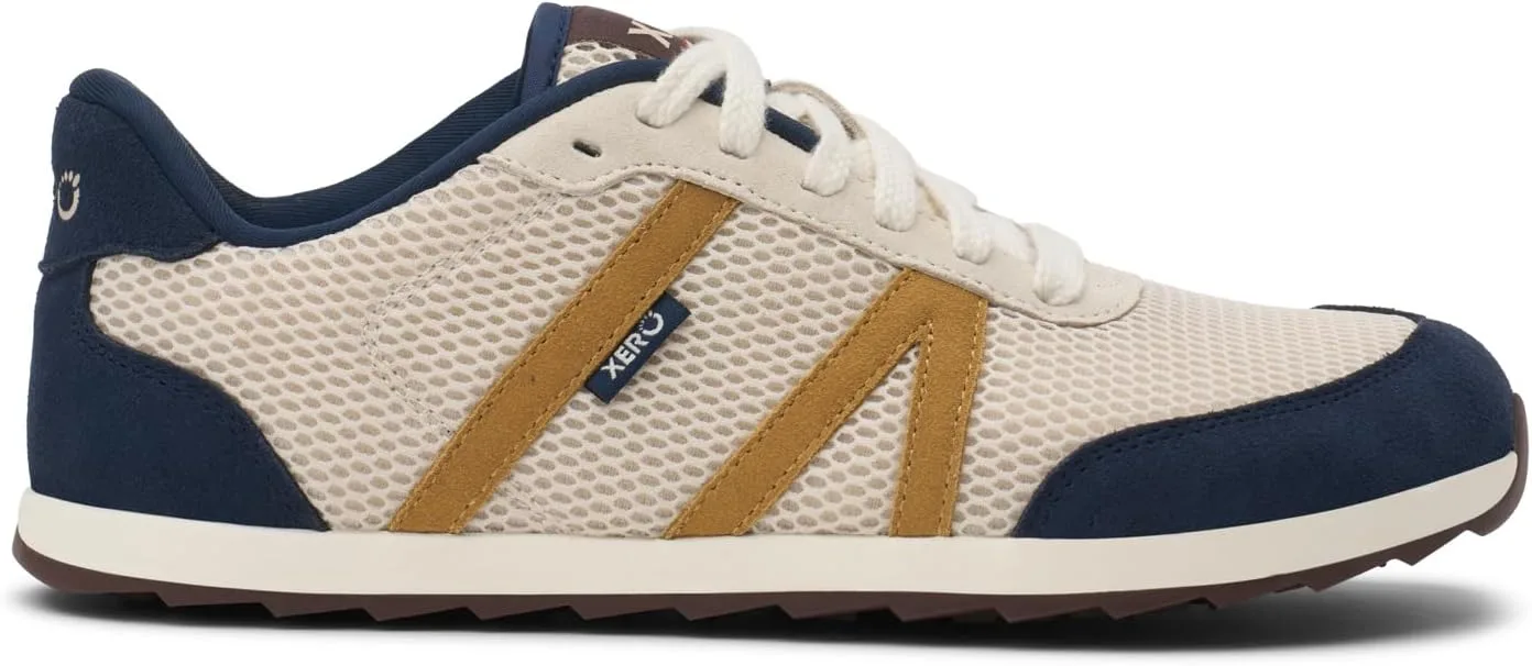 Мужские кроссовки Xero Shoes Wynn Barefoot Retro Casual Trainers, белый/темно-синий/серый