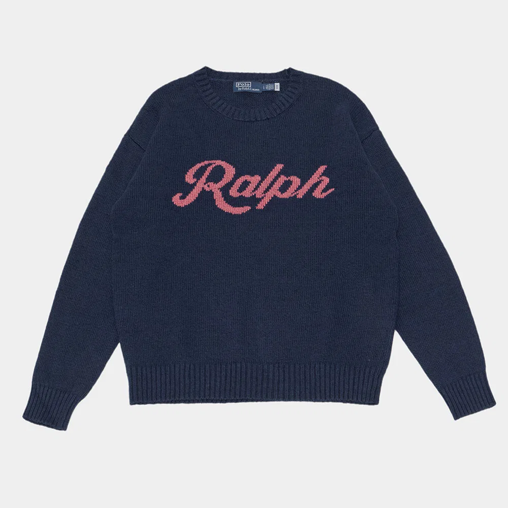 Женский свитер Ralph с логотипом тёмно-синий от Polo Ralph Lauren