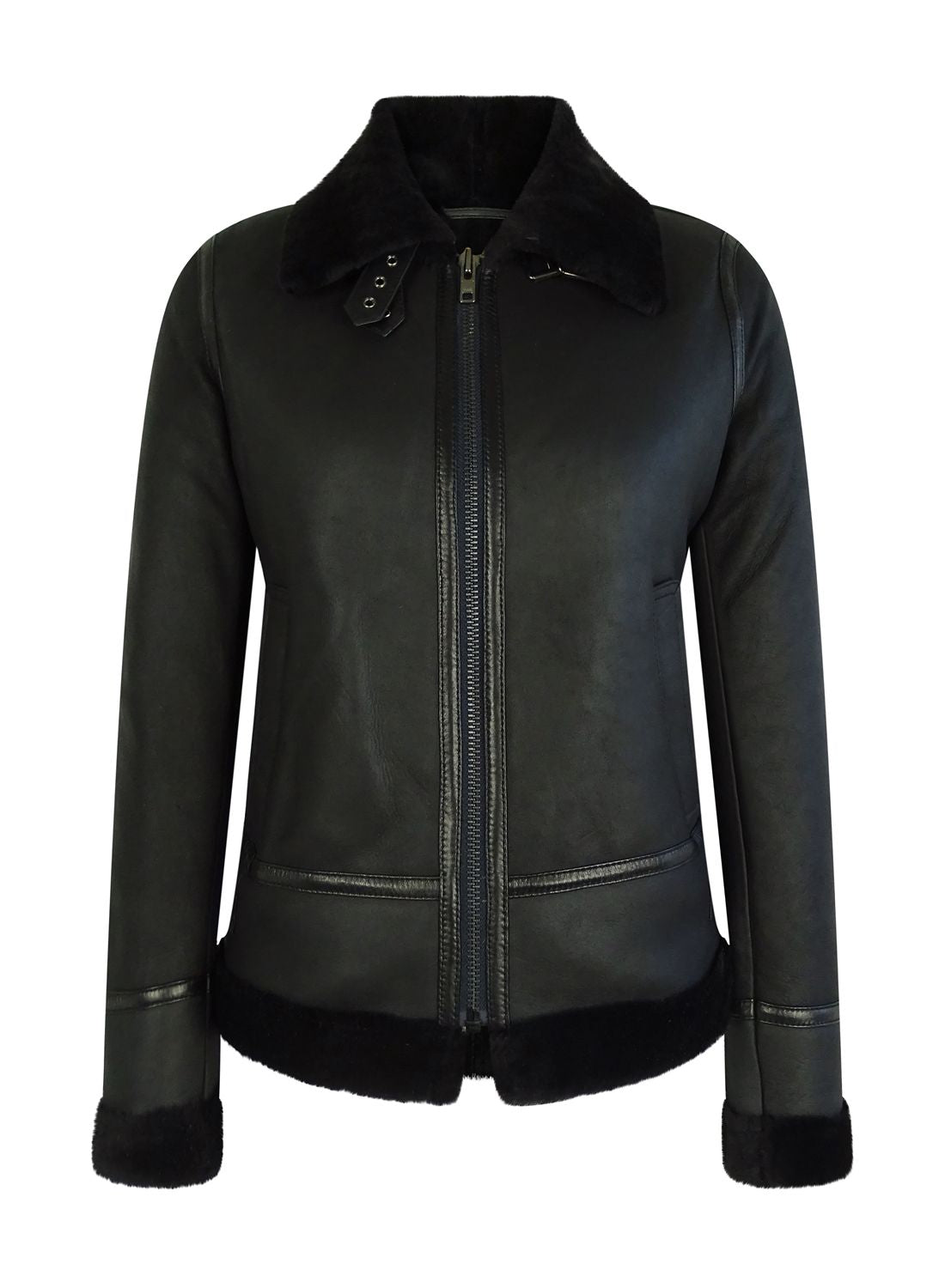 

Классическая куртка из овчины на молнии B3 Pilot TruClothing, черный
