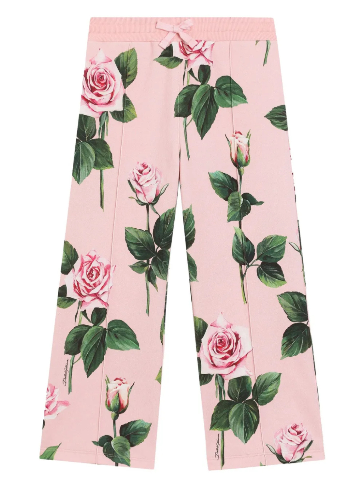 

Брюки с цветочным принтом Dolce & Gabbana Kids, розовый