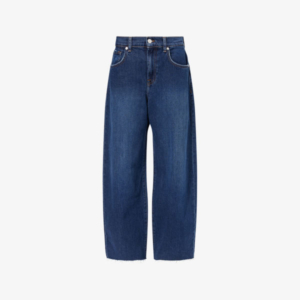 

Брюки 7 For All Mankind Bonnie curvilinear клёш из стрейч-денима, синий