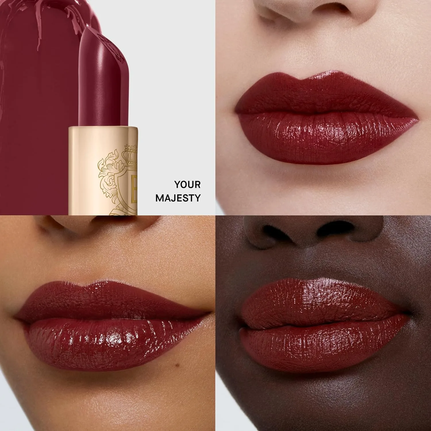 Помада Bobbi Brown Luxe | Яркая, ухаживающая за кожей помада для насыщенного сатинового финиша | Масло ромашки и воск из цветков жасмина, 0,12 унции, 21 Your Majesty (Deep ruby red) — фото 2