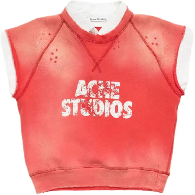 Жилет флисовый Acne Studios красный