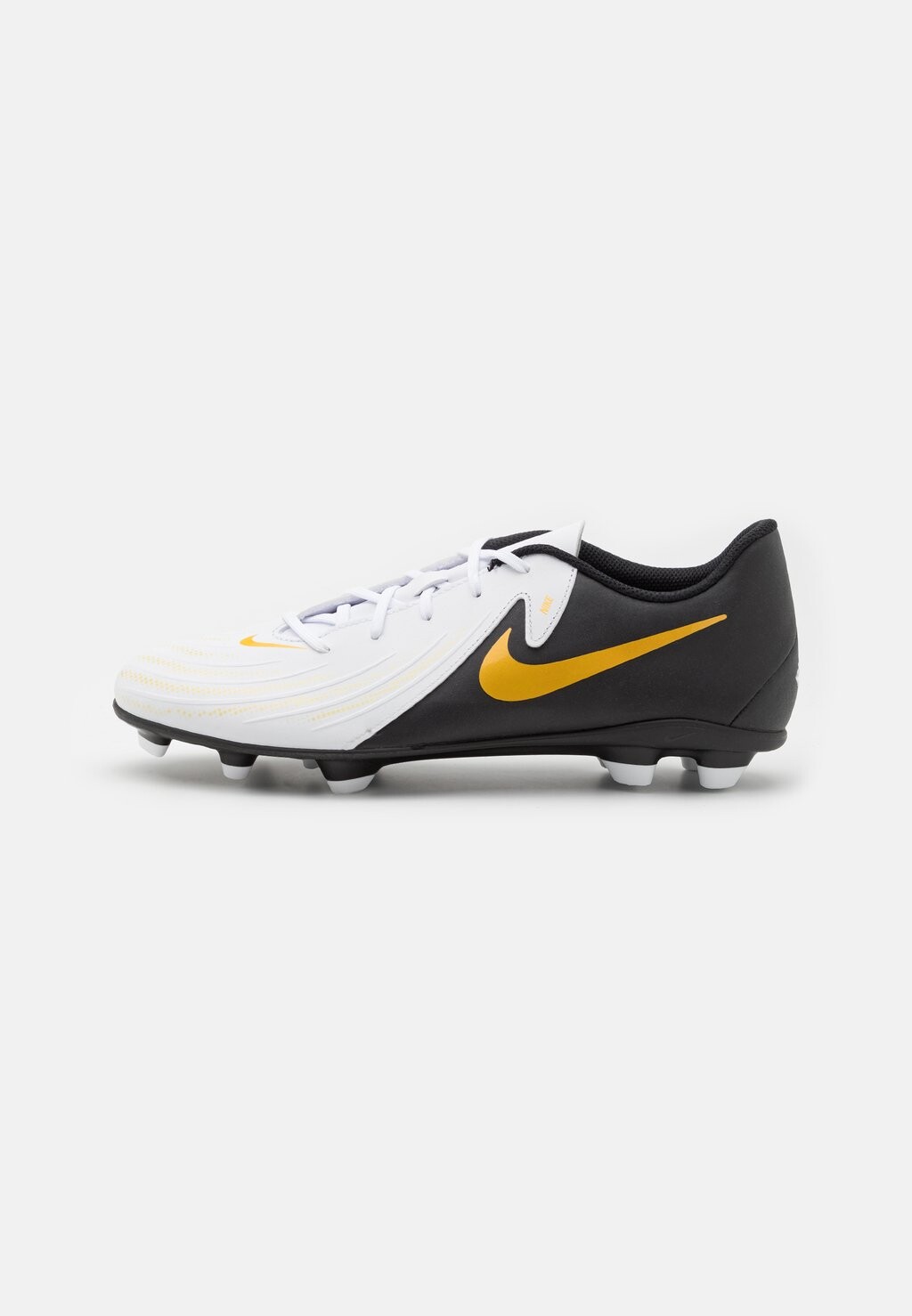 

Футбольные бутсы PHANTOM GX II CLUB FG/MG Nike, цвет white/black/metallic gold coin
