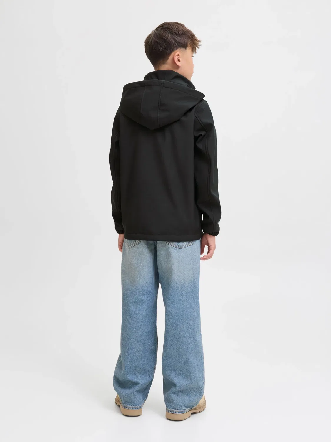 Софтшелл куртка с капюшоном JACK & JONES Junior, черный — фото 3