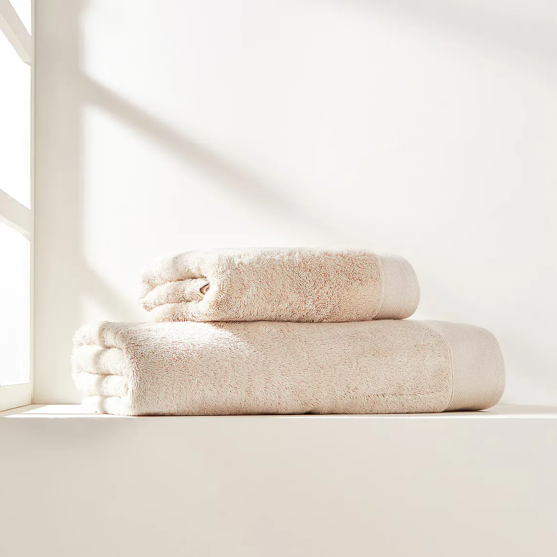 

Банное полотенце из хлопка и тенселя 650 гр/м2 Eris Soft Sheridan, известняк