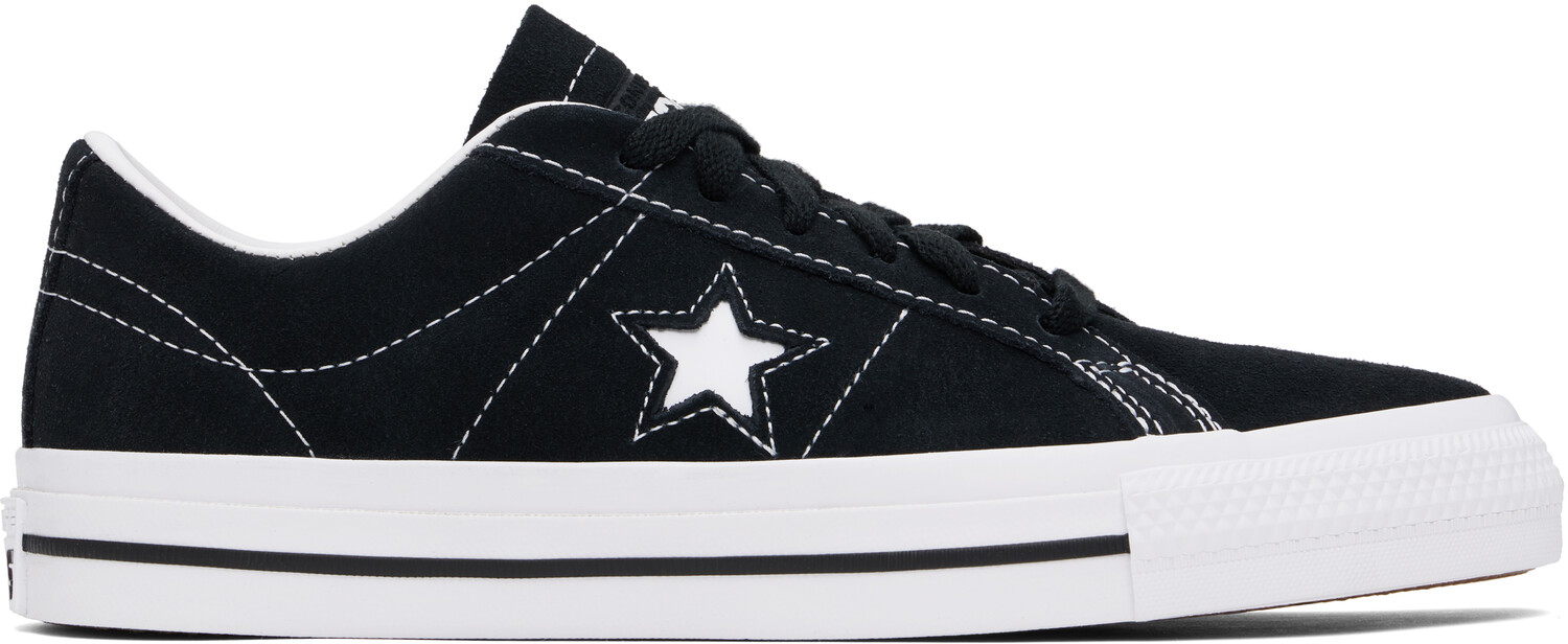 

Черные кроссовки One Star Pro Low Top Converse, черный/черный/белый
