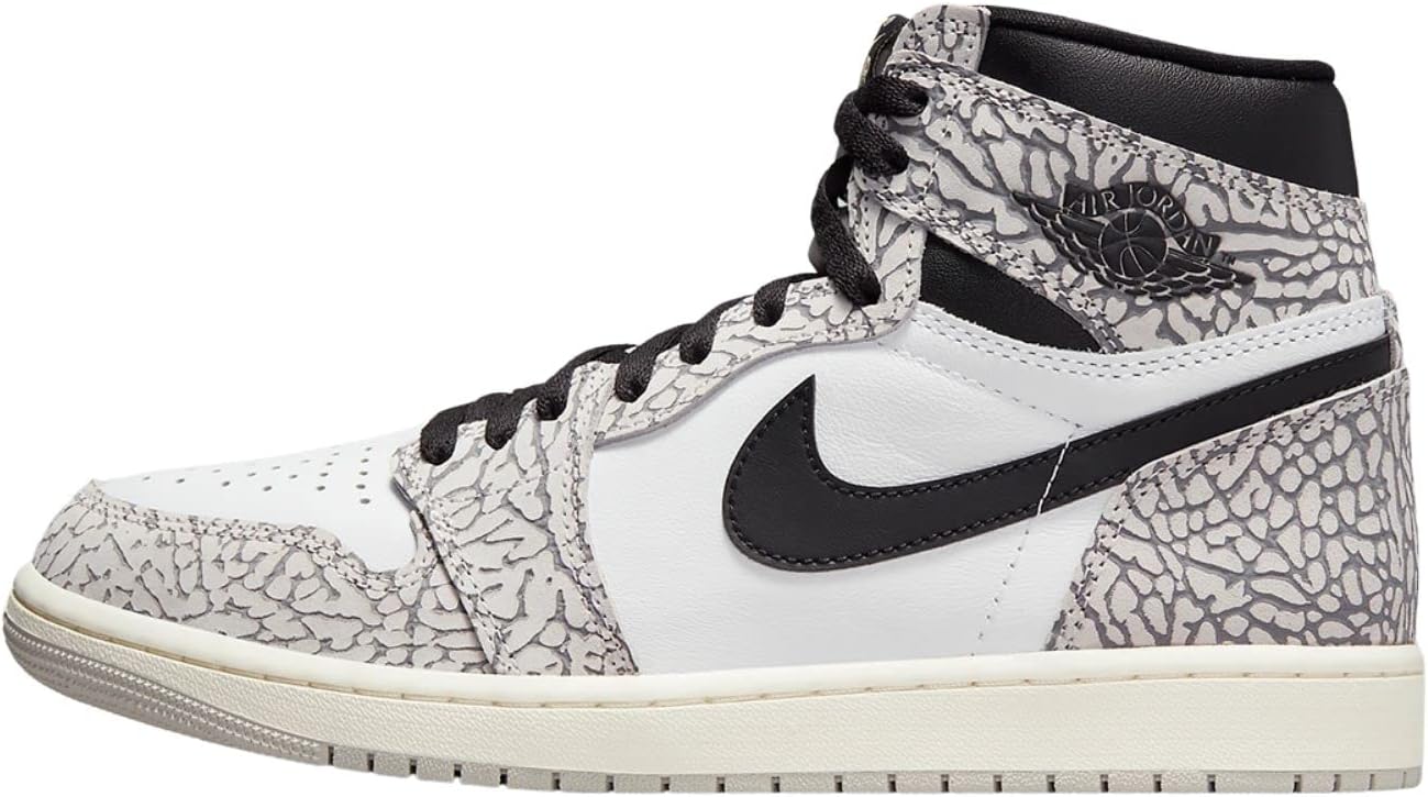 

Мужские кроссовки Nike Air Jordan 1 Retro High OG, белый/черный/серый