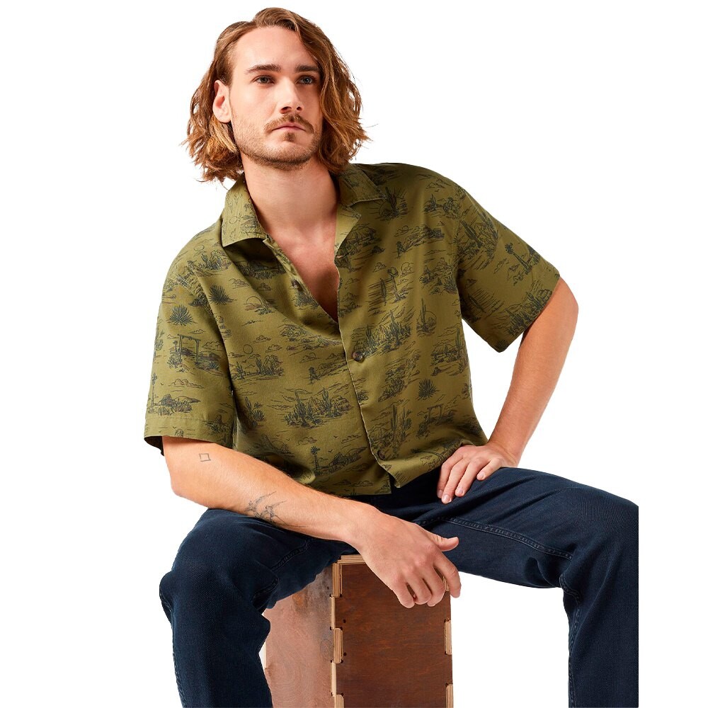 

Рубашка с коротким рукавом Wrangler 112350580 Resort, зеленый