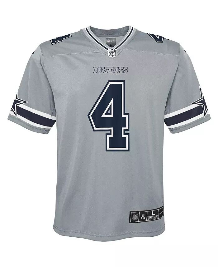 Джерси Big Boys Dak Prescott Silver Dallas Cowboys Inverted Team Game Nike — фото 3