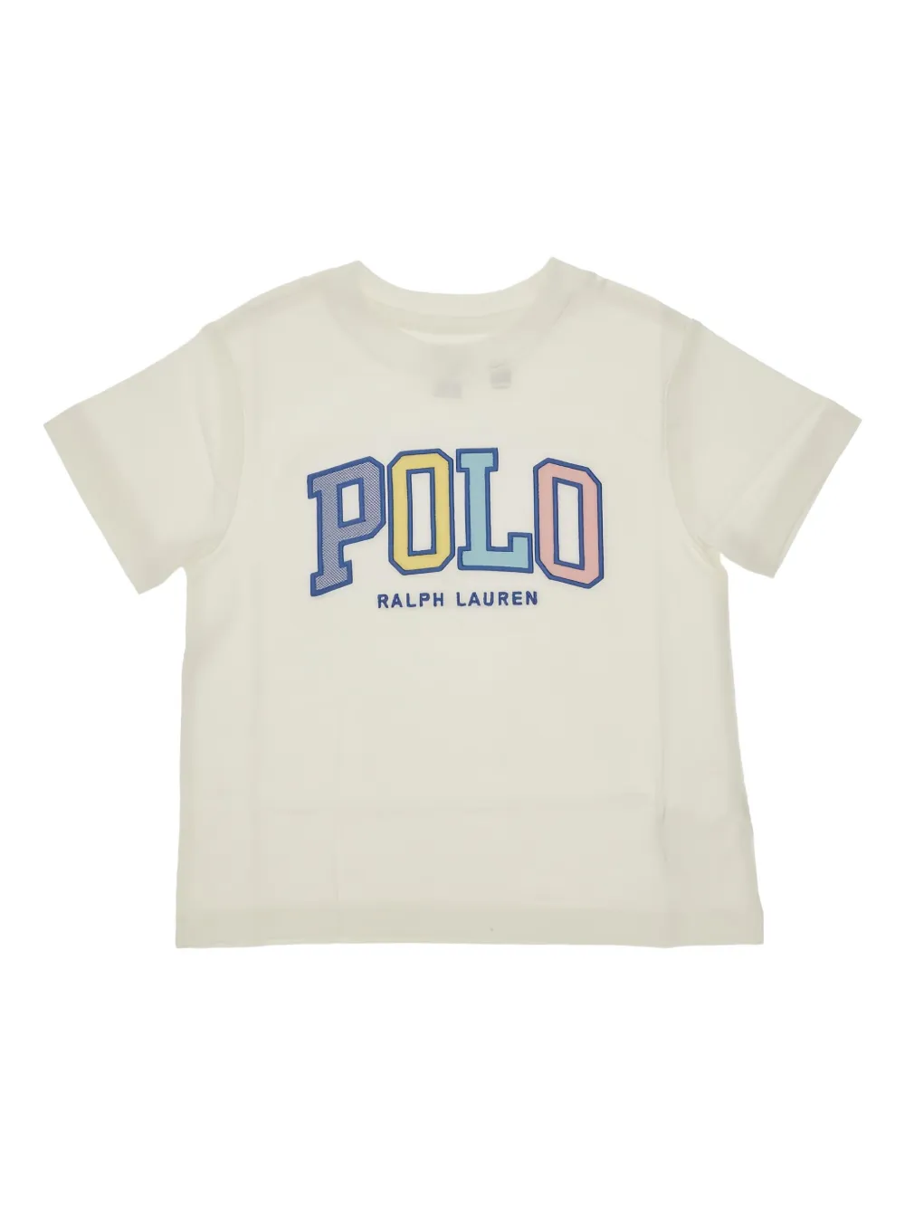 

Футболка с вышитым логотипом POLO RALPH LAUREN KIDS, белый