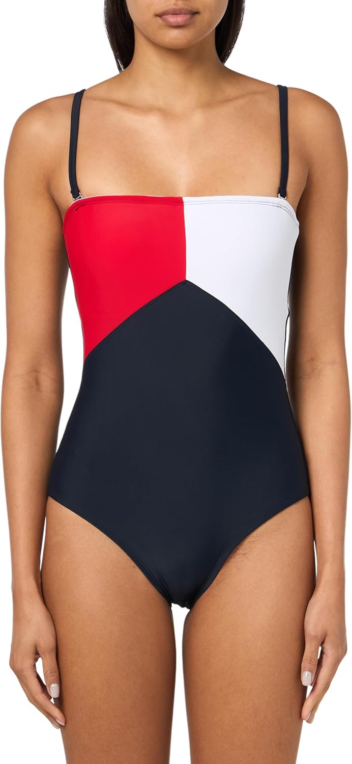 

Женский слитный купальник-бандо Tommy Hilfiger Color Block, Color Block