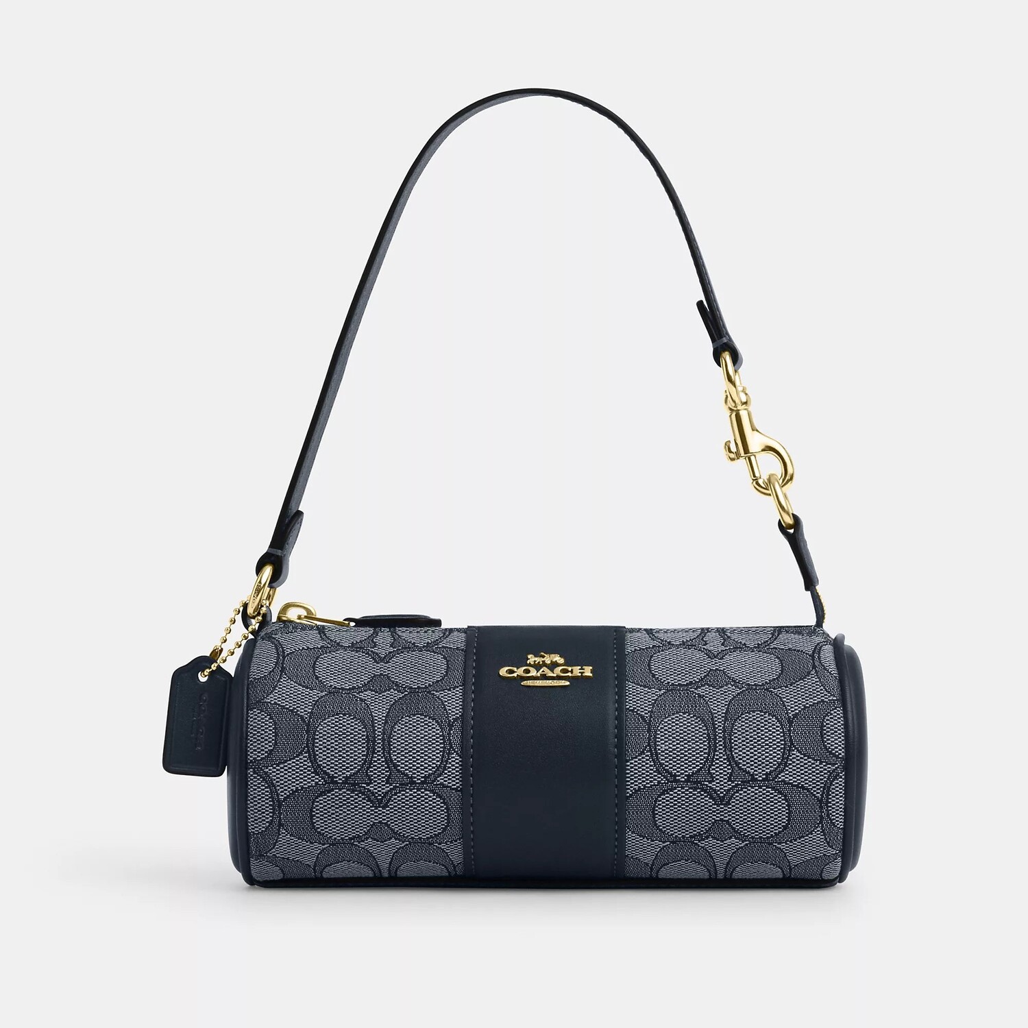 

Сумка-бочка Coach Outlet Nolita из фирменного жаккарда, цвет Navy/Midnight Navy