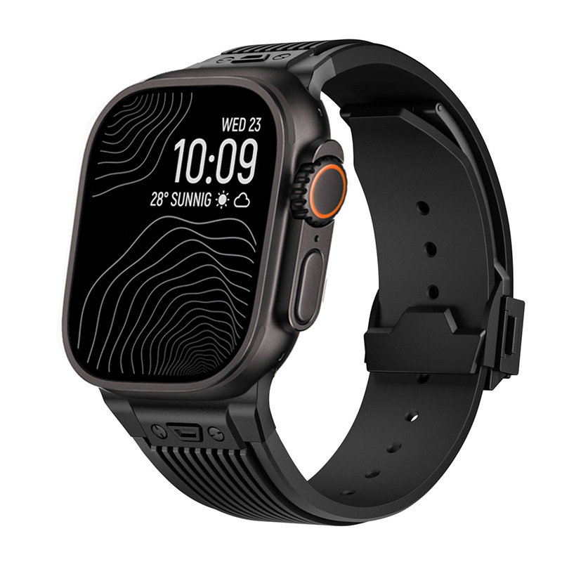 

Ремешок из силиконового материала, совместимый с Apple Biaodaige, Titanium Gray