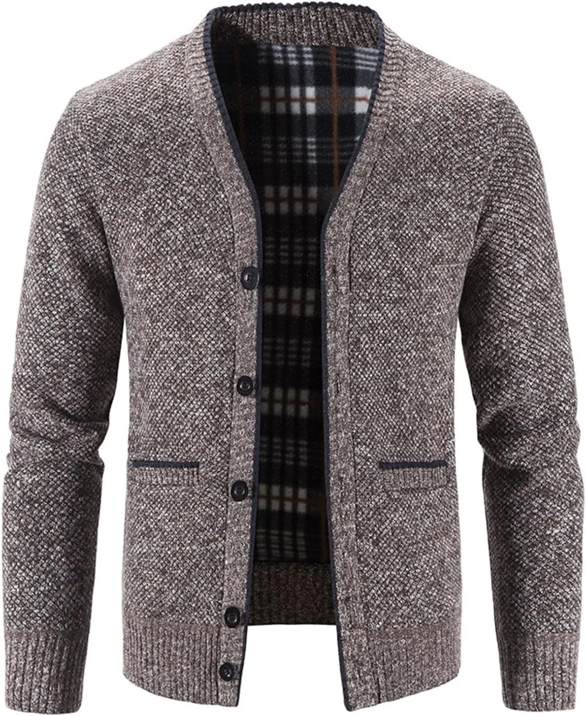 

Кардиган Lu's Chic мужской с V-образным вырезом, длинным рукавом и карманами