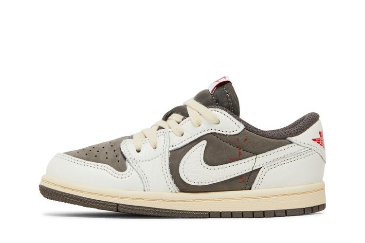 Кроссовки Air Jordan Travis Scott x Air Jordan 1 Retro Low OG TD Reverse Mocha, коричневый — фото 3