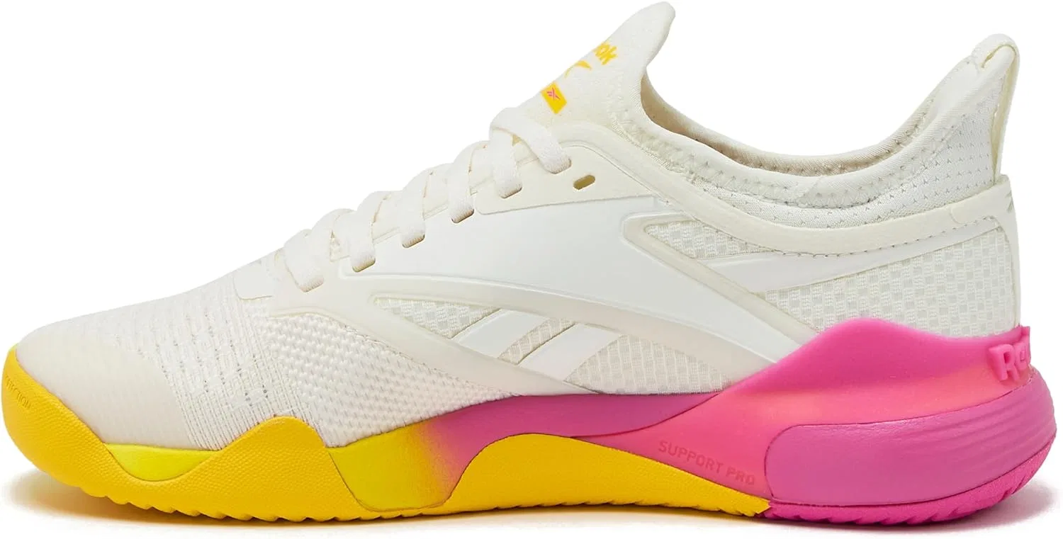 Кроссовки для корта Reebok Nano Court, Chalk/True Pink/Golden Haze — фото 3