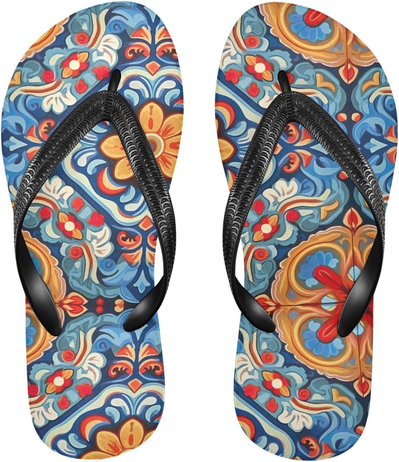 

Вьетнамки Talavera с португальской плиткой, пляжные шлепанцы, резиновые нескользящие летние тапочки для ходьбы, мужские и женские Sinestour, Portuguese Tiles Talavera