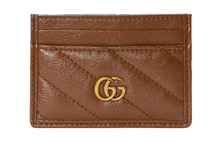 

Gucci Стеганый кожаный держатель для карт Marmont, женский, коричневый