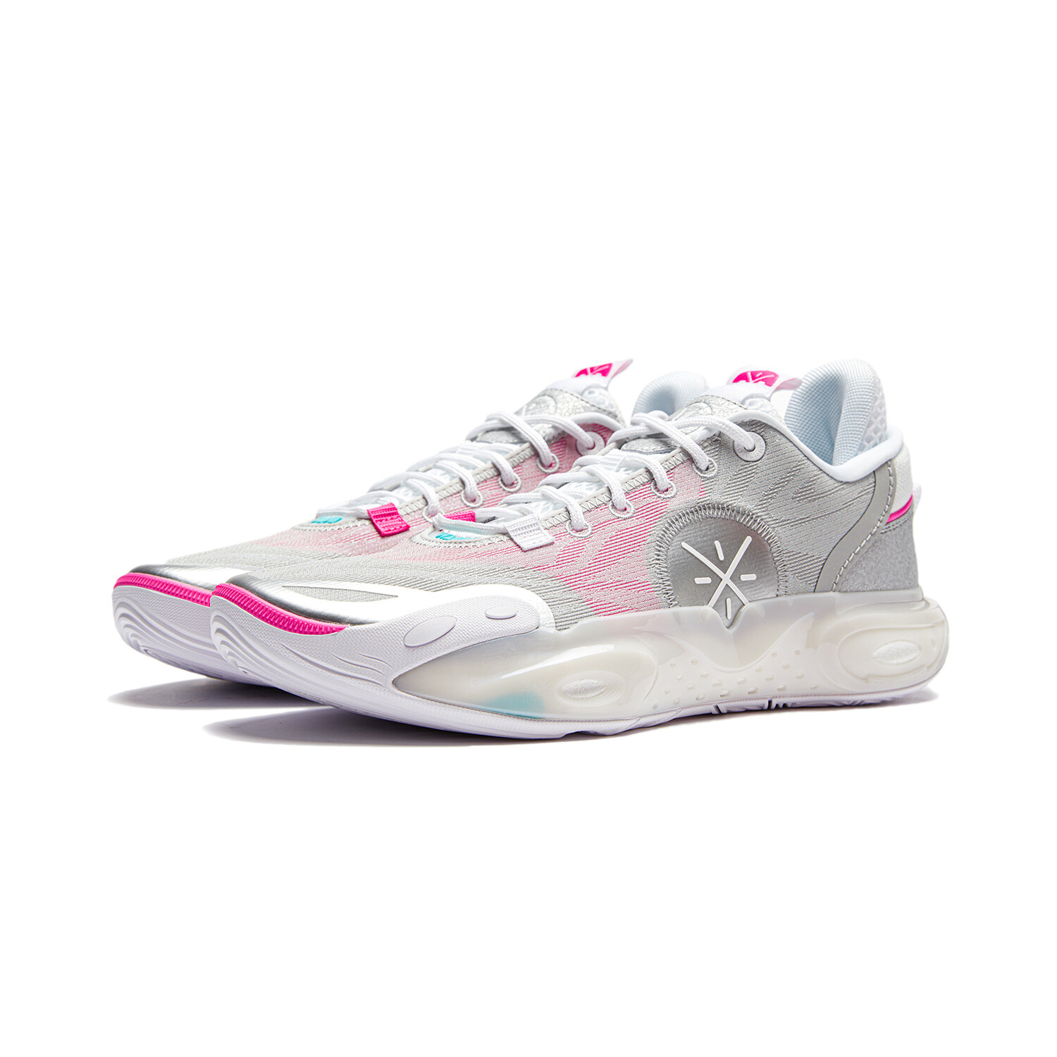 LINING City 12 Баскетбольные кроссовки мужские Li Ning, Silver/Pink — фото 3