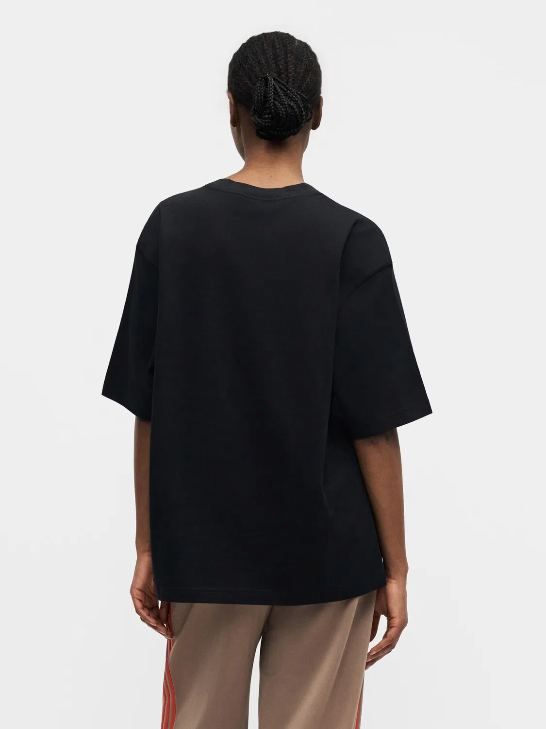 Футболка оверсайз Adidas Originals Essentials черного цвета — фото 3