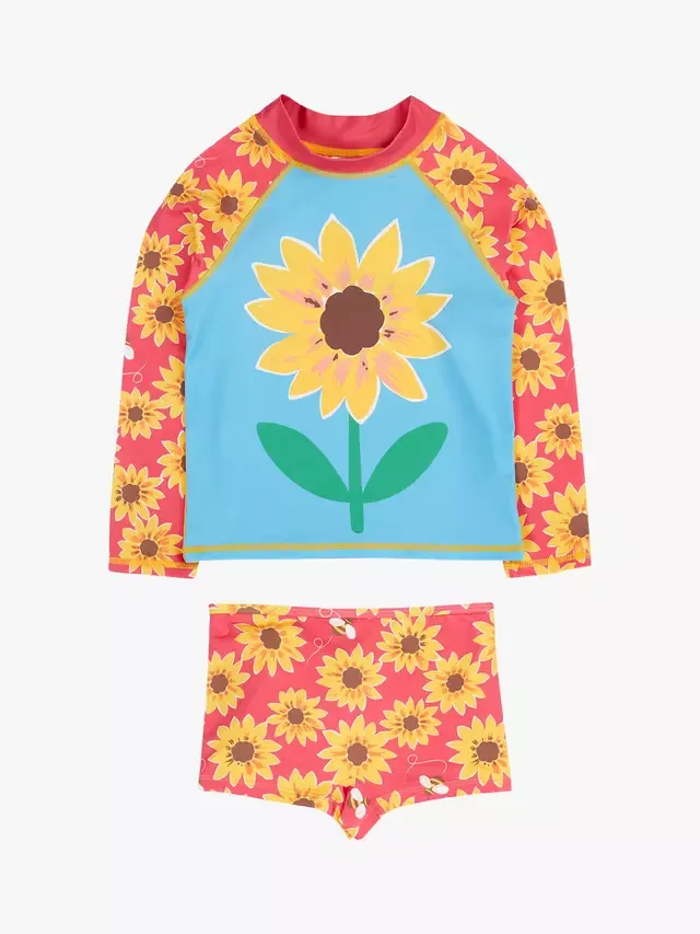 Детский комплект Rachel Sun Safe: жилет с длинными рукавами и шорты, разноцветные Frugi