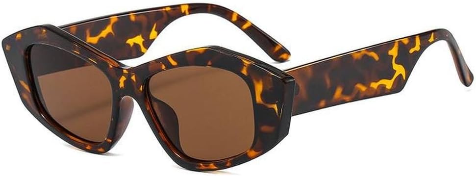 

Женские солнцезащитные очки LVTFCO Fashion Polygon Cat Eye с градиентным переходом цвета, популярные солнцезащитные очки для женщин, защита от ультрафиолета UV400, Leopard Tea