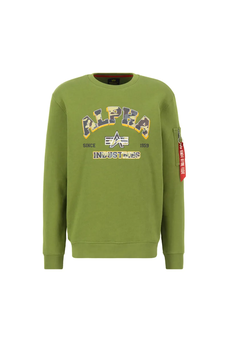 

Свитер Alpha Industries " Alpha Industries Мужчины - Толстовки Свитер с камуфляжным принтом для колледжа", зеленый