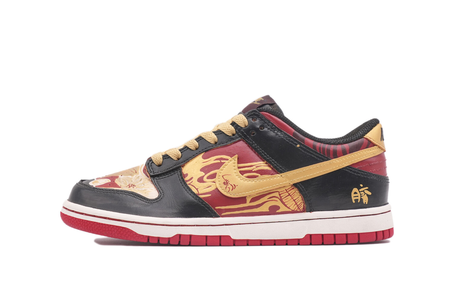 

Кроссовки Nike Dunk Skateboarding Shoes Women's Low-top Red/Gold/Black, красный