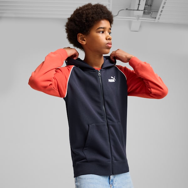 

Толстовка с капюшоном на молнии для больших детей Sport Heritage Puma, синий