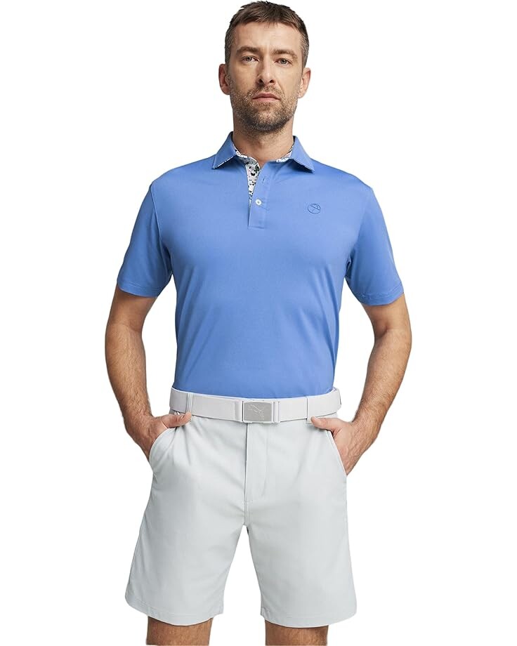 

Поло PUMA Golf X Ap Floral Trim Polo, цвет Blue Skies