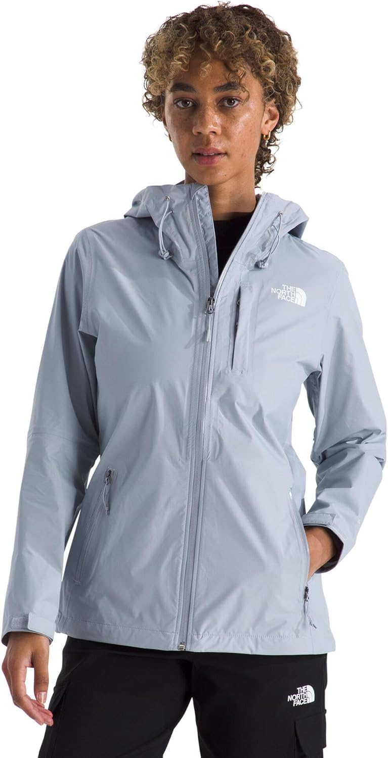 

THE NORTH FACE Женская куртка-дождевик Alta Vista с трехсекционным капюшоном и регулируемой шнуровкой, водонепроницаемый, дышащий, Blue Flax