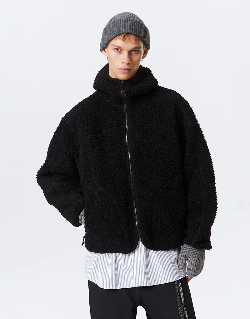 

Куртка на молнии с ворсом черного цвета Weekday