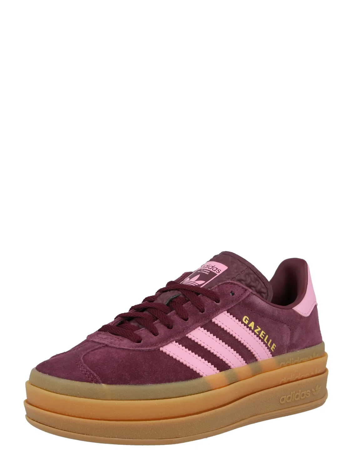 Кроссовки Adidas Originals GAZELLE BOLD бордового цвета