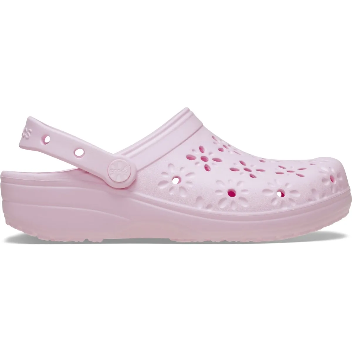

Унисекс сабо Classic Floral Cut Out Clog U Crocs, светло-розовый